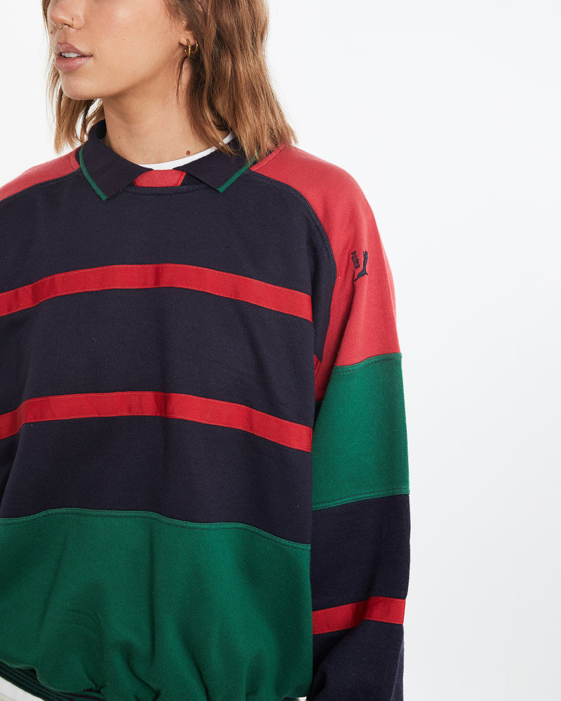 Vintage 90s Puma Collared Sweatshirt <br>M