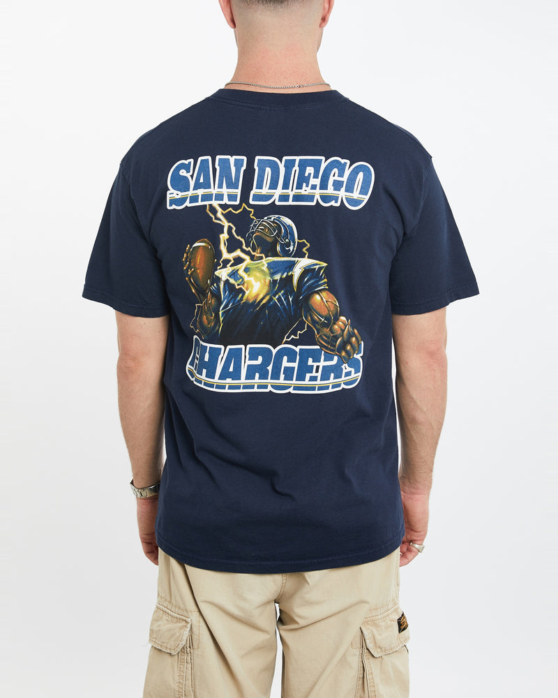 Vintage NFL San Diego Chargers Tee <br>L , The Real Deal , newtown, sydney, australia, thrift store, opshop, preloved, secondhand, sustainable, retro, antique, 70s, 80s, 90s, 2000s, 00s, fashion, clothing, streetwear, trendy, garment, style, boutique, store, shop, archive, sale, cheap, best, top