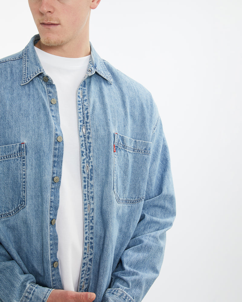 Vintage 90s Levi's Denim Button Up Shirt <br>XXL , The Real Deal , newtown, sydney, australia, thrift store, opshop, preloved, secondhand, sustainable, retro, antique, 70s, 80s, 90s, 2000s, 00s, fashion, clothing, streetwear, trendy, garment, style, boutique, store, shop, archive, sale, cheap, best, top