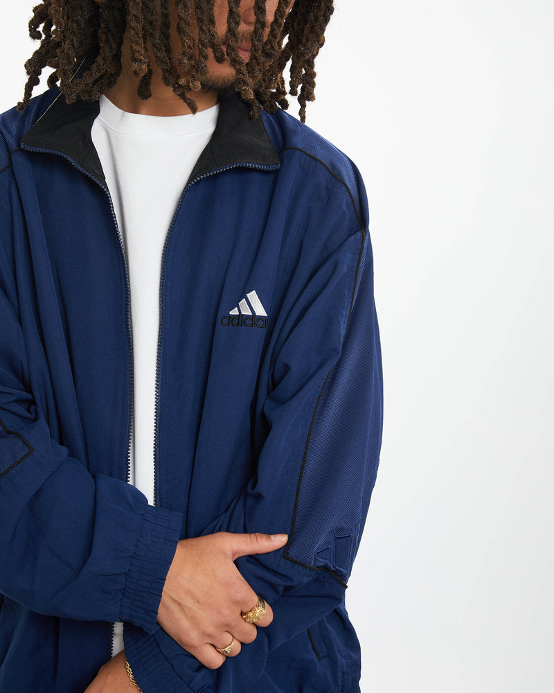 Vintage 90s Adidas Windbreaker Jacket <br>L , The Real Deal , newtown, sydney, australia, thrift store, opshop, preloved, secondhand, sustainable, retro, antique, 70s, 80s, 90s, 2000s, 00s, fashion, clothing, streetwear, trendy, garment, style, boutique, store, shop, archive, sale, cheap, best, top