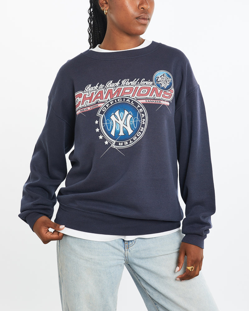 Vintage 1990 MLB New York Yankees Sweatshirt <br>M , The Real Deal , newtown, sydney, australia, thrift store, opshop, preloved, secondhand, sustainable, retro, antique, 70s, 80s, 90s, 2000s, 00s, fashion, clothing, streetwear, trendy, garment, style, boutique, store, shop, archive, sale, cheap, best, top