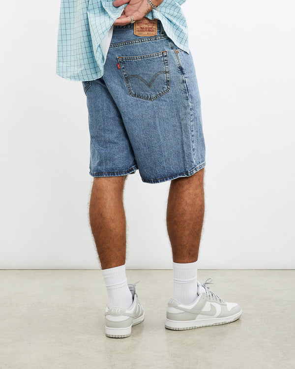 Vintage, Levi's, 550, Denim, Shorts, The Real Deal, size 36", colour Blue, newtown, sydney, australia, thrift store, opshop, preloved, secondhand, sustainable, retro, antique, 70s, 80s, 90s, 2000s, 00s, fashion, clothing, streetwear, trendy, garment, style, boutique, store, shop, archive, sale, cheap, best, top, Shorts