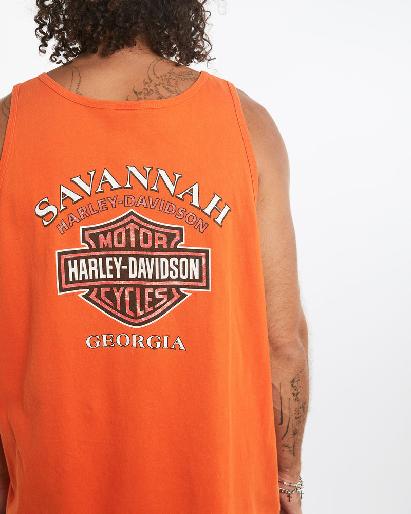 Vintage 90s Harley Davidson Tank <br>XXL , The Real Deal , newtown, sydney, australia, thrift store, opshop, preloved, secondhand, sustainable, retro, antique, 70s, 80s, 90s, 2000s, 00s, fashion, clothing, streetwear, trendy, garment, style, boutique, store, shop, archive, sale, cheap, best, top