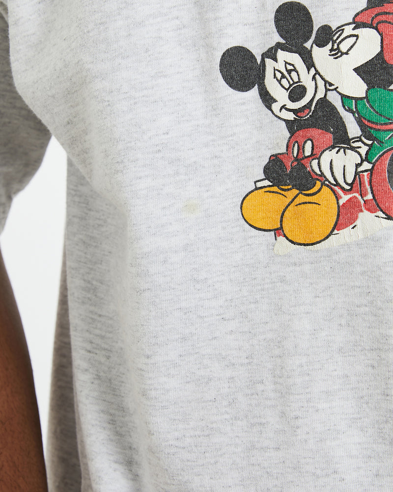 Vintage 90s Disney Mickey Mouse Christmas Tee <br>L