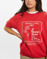 Vintage 1987 Women's Day Short Sleeve Sweatshirt <br>XS