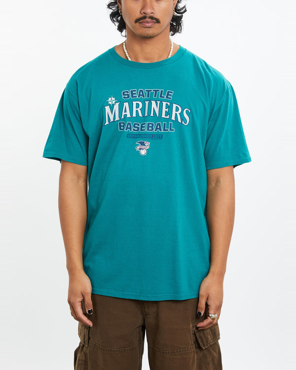 Vintage MLB Seattle Mariners Tee <br>L , The Real Deal , newtown, sydney, australia, thrift store, opshop, preloved, secondhand, sustainable, retro, antique, 70s, 80s, 90s, 2000s, 00s, fashion, clothing, streetwear, trendy, garment, style, boutique, store, shop, archive, sale, cheap, best, top