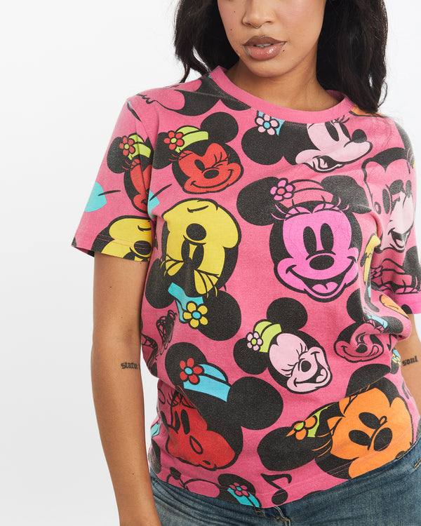 Vintage Disney Minnie Mouse 'Tokyo Resort' All Over Print Tee <br>S , The Real Deal , newtown, sydney, australia, thrift store, opshop, preloved, secondhand, sustainable, retro, antique, 70s, 80s, 90s, 2000s, 00s, fashion, clothing, streetwear, trendy, garment, style, boutique, store, shop, archive, sale, cheap, best, top