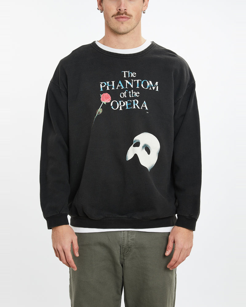 Vintage The Phantom of the Opera Sweatshirt <br>XL , The Real Deal , newtown, sydney, australia, thrift store, opshop, preloved, secondhand, sustainable, retro, antique, 70s, 80s, 90s, 2000s, 00s, fashion, clothing, streetwear, trendy, garment, style, boutique, store, shop, archive, sale, cheap, best, top