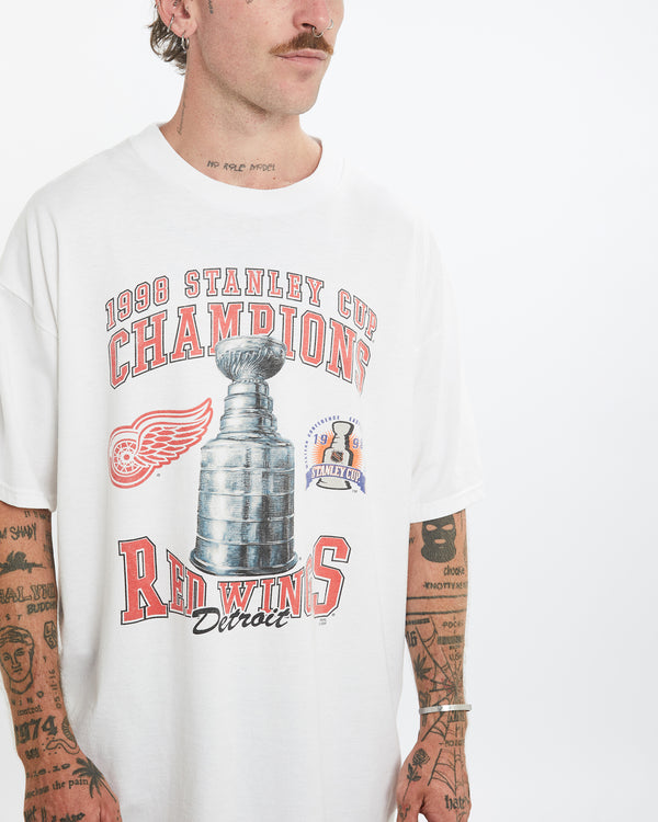 Vintage 1998 NHL Detroit Red Wings Tee <br>L , The Real Deal , newtown, sydney, australia, thrift store, opshop, preloved, secondhand, sustainable, retro, antique, 70s, 80s, 90s, 2000s, 00s, fashion, clothing, streetwear, trendy, garment, style, boutique, store, shop, archive, sale, cheap, best, top