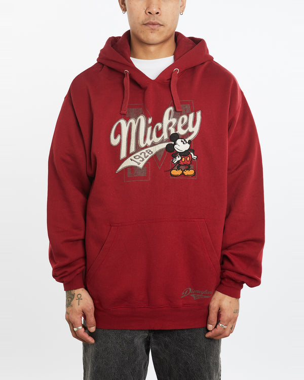 Vintage Mickey Mouse Disneyland Hooded Sweatshirt <br>XL , The Real Deal , newtown, sydney, australia, thrift store, opshop, preloved, secondhand, sustainable, retro, antique, 70s, 80s, 90s, 2000s, 00s, fashion, clothing, streetwear, trendy, garment, style, boutique, store, shop, archive, sale, cheap, best, top