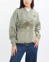 Vintage 90s Wildlife Elk Sweatshirt <br>XS