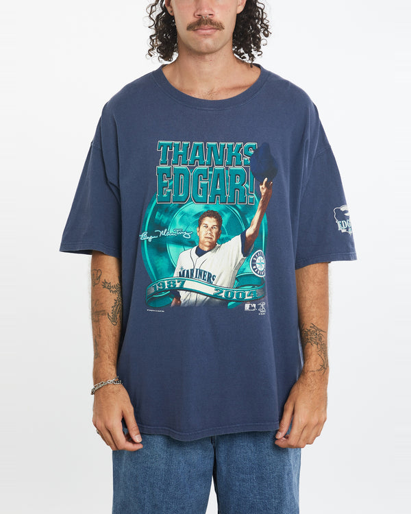 Vintage MLB Seattle Mariners 'Edgar Martínez' Tee <br>XXL , The Real Deal , newtown, sydney, australia, thrift store, opshop, preloved, secondhand, sustainable, retro, antique, 70s, 80s, 90s, 2000s, 00s, fashion, clothing, streetwear, trendy, garment, style, boutique, store, shop, archive, sale, cheap, best, top