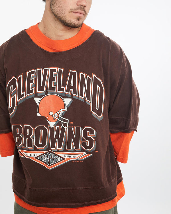 Vintage, 1994, NFL, Cleveland, Browns, Jersey, The Real Deal, size large, colour Brown, newtown, sydney, australia, thrift store, opshop, preloved, secondhand, sustainable, retro, antique, 70s, 80s, 90s, 2000s, 00s, fashion, clothing, streetwear, trendy, garment, style, boutique, store, shop, archive, sale, cheap, best, top, T-Shirts