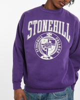 Vintage 90s Stonehill College Sweatshirt <br>L , The Real Deal , newtown, sydney, australia, thrift store, opshop, preloved, secondhand, sustainable, retro, antique, 70s, 80s, 90s, 2000s, 00s, fashion, clothing, streetwear, trendy, garment, style, boutique, store, shop, archive, sale, cheap, best, top