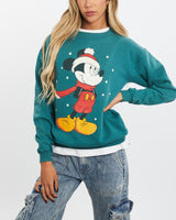 Vintage 90s Disney Mickey Mouse Christmas Sweatshirt <br>XS