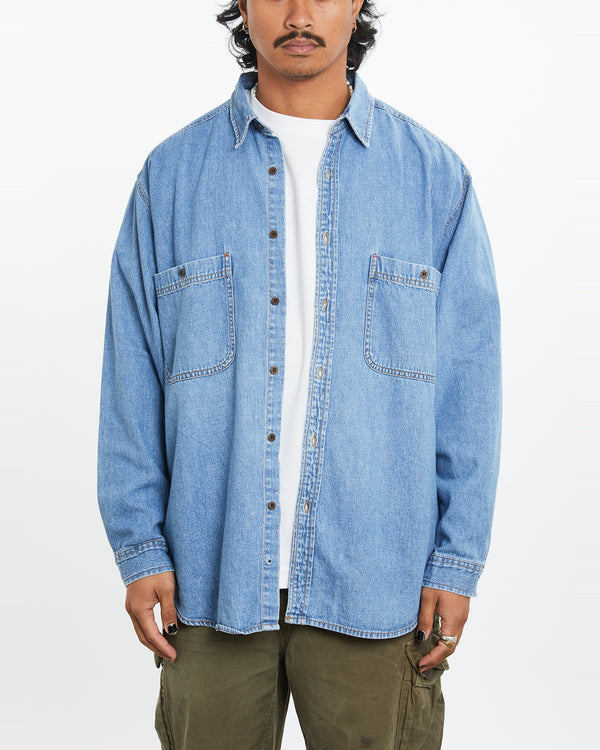 90s Levi's Denim Button Up Shirt <br>L