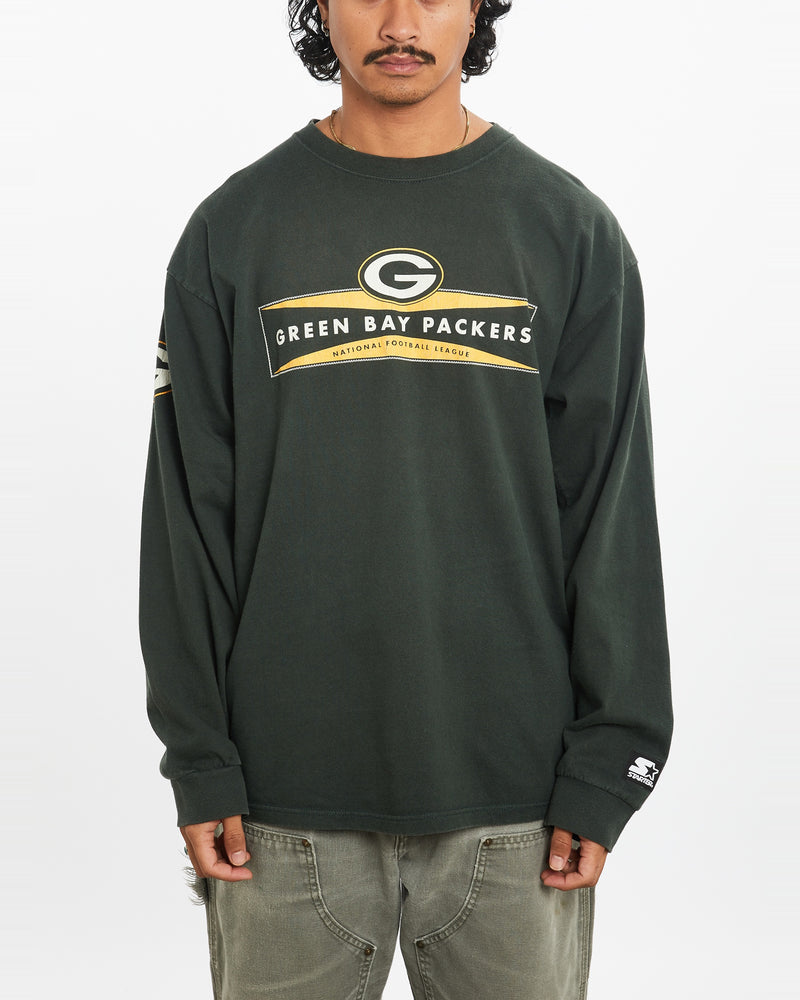 Vintage 90s NFL Green Bay Packers Long Sleeve Tee <br>XL , The Real Deal , newtown, sydney, australia, thrift store, opshop, preloved, secondhand, sustainable, retro, antique, 70s, 80s, 90s, 2000s, 00s, fashion, clothing, streetwear, trendy, garment, style, boutique, store, shop, archive, sale, cheap, best, top