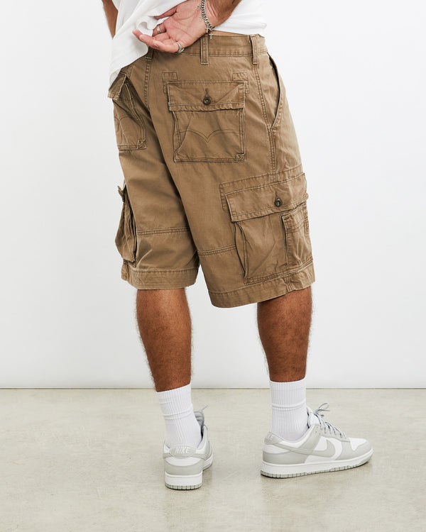 Vintage, Levi's, Cargo, Shorts, The Real Deal, size 35", colour Brown, newtown, sydney, australia, thrift store, opshop, preloved, secondhand, sustainable, retro, antique, 70s, 80s, 90s, 2000s, 00s, fashion, clothing, streetwear, trendy, garment, style, boutique, store, shop, archive, sale, cheap, best, top, Shorts