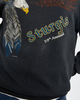 Vintage 1999 Sturgis Motorcycle Rally Sweatshirt <br>S , The Real Deal , newtown, sydney, australia, thrift store, opshop, preloved, secondhand, sustainable, retro, antique, 70s, 80s, 90s, 2000s, 00s, fashion, clothing, streetwear, trendy, garment, style, boutique, store, shop, archive, sale, cheap, best, top