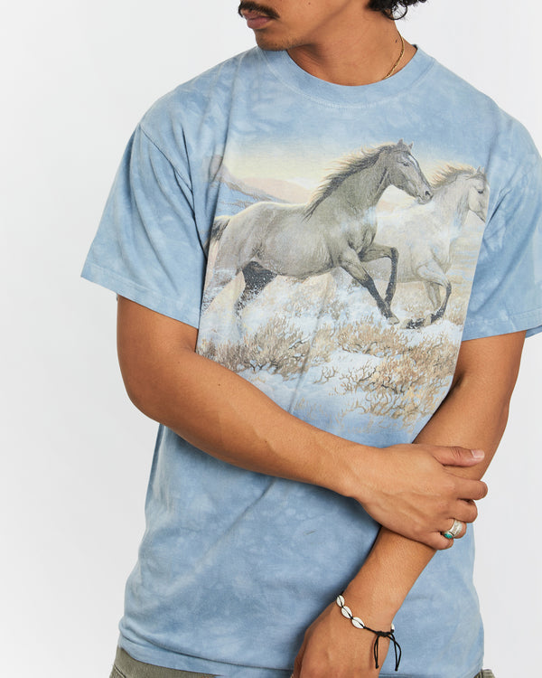 Vintage Horses Wildlife Tee <br>M , The Real Deal , newtown, sydney, australia, thrift store, opshop, preloved, secondhand, sustainable, retro, antique, 70s, 80s, 90s, 2000s, 00s, fashion, clothing, streetwear, trendy, garment, style, boutique, store, shop, archive, sale, cheap, best, top