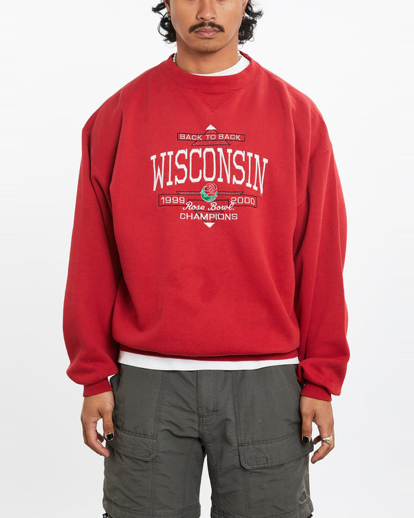 Vintage NCAA Wisconsin Badgers Sweatshirt <br>L , The Real Deal , newtown, sydney, australia, thrift store, opshop, preloved, secondhand, sustainable, retro, antique, 70s, 80s, 90s, 2000s, 00s, fashion, clothing, streetwear, trendy, garment, style, boutique, store, shop, archive, sale, cheap, best, top