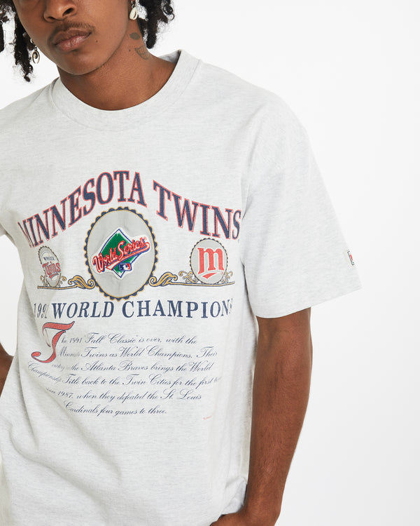 Vintage 1991 MLB Minnesota Twins World Series Tee <br>L