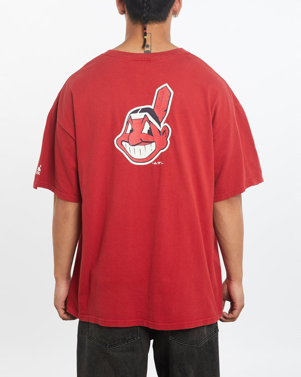 Vintage Adidas MLB Cleveland Indians Tee <br>L , The Real Deal , newtown, sydney, australia, thrift store, opshop, preloved, secondhand, sustainable, retro, antique, 70s, 80s, 90s, 2000s, 00s, fashion, clothing, streetwear, trendy, garment, style, boutique, store, shop, archive, sale, cheap, best, top