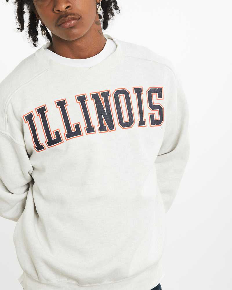 Vintage 90s NCAA University of Illinois Fighting Illini Sweatshirt <br>L