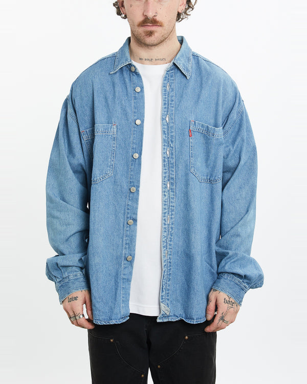 Vintage 90s Levi's Denim Button Up Shirt <br>L