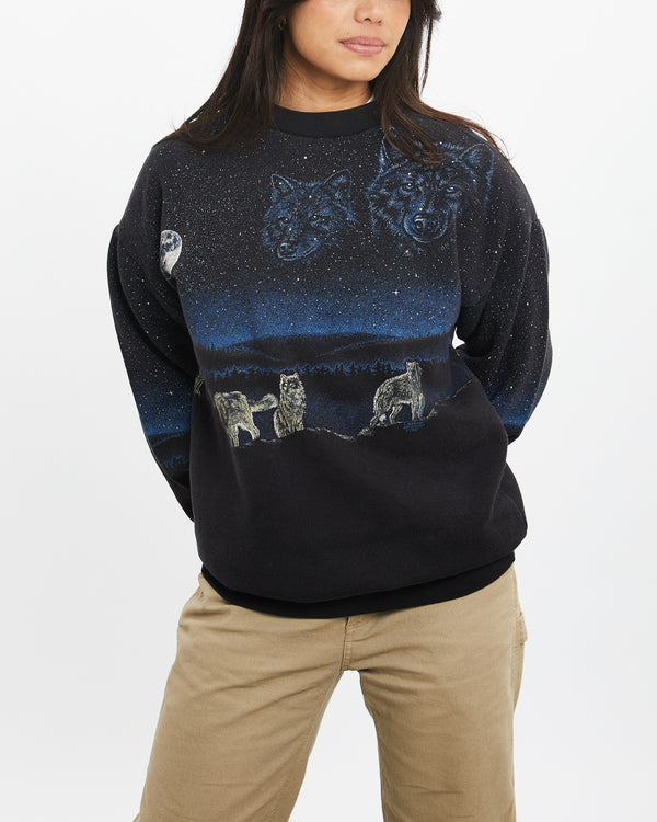 Vintage 1996 Wolf Wildlife Sweatshirt <br>XS