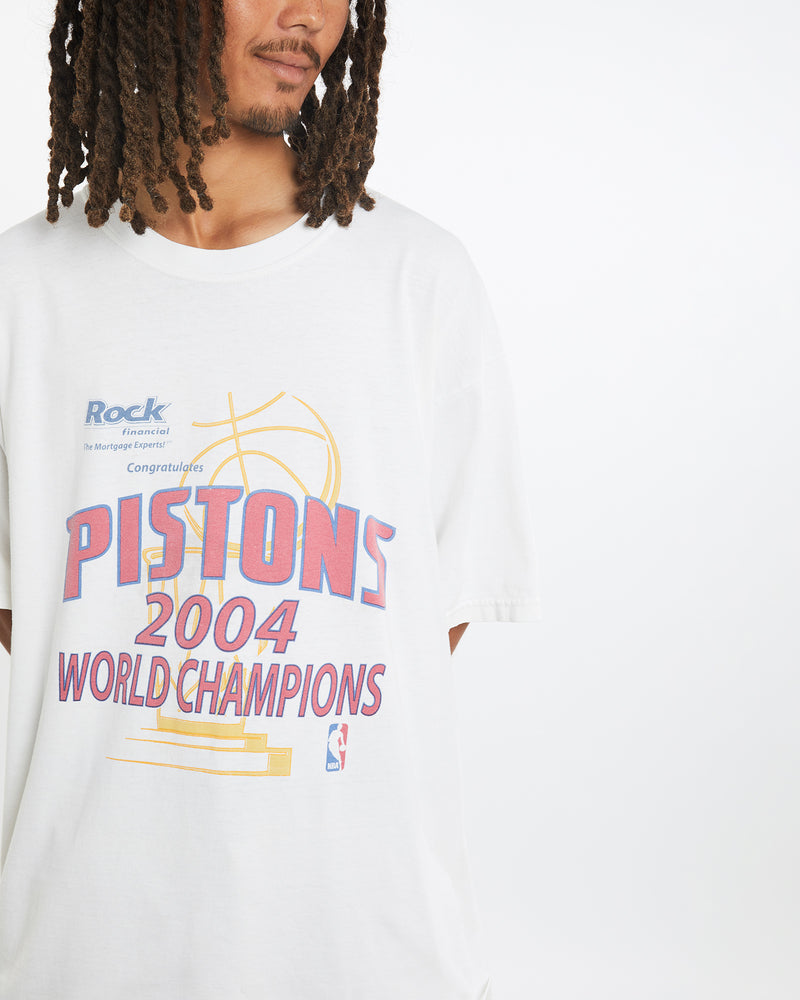 Vintage NBA Detroit Pistons Tee <br>L , The Real Deal , newtown, sydney, australia, thrift store, opshop, preloved, secondhand, sustainable, retro, antique, 70s, 80s, 90s, 2000s, 00s, fashion, clothing, streetwear, trendy, garment, style, boutique, store, shop, archive, sale, cheap, best, top