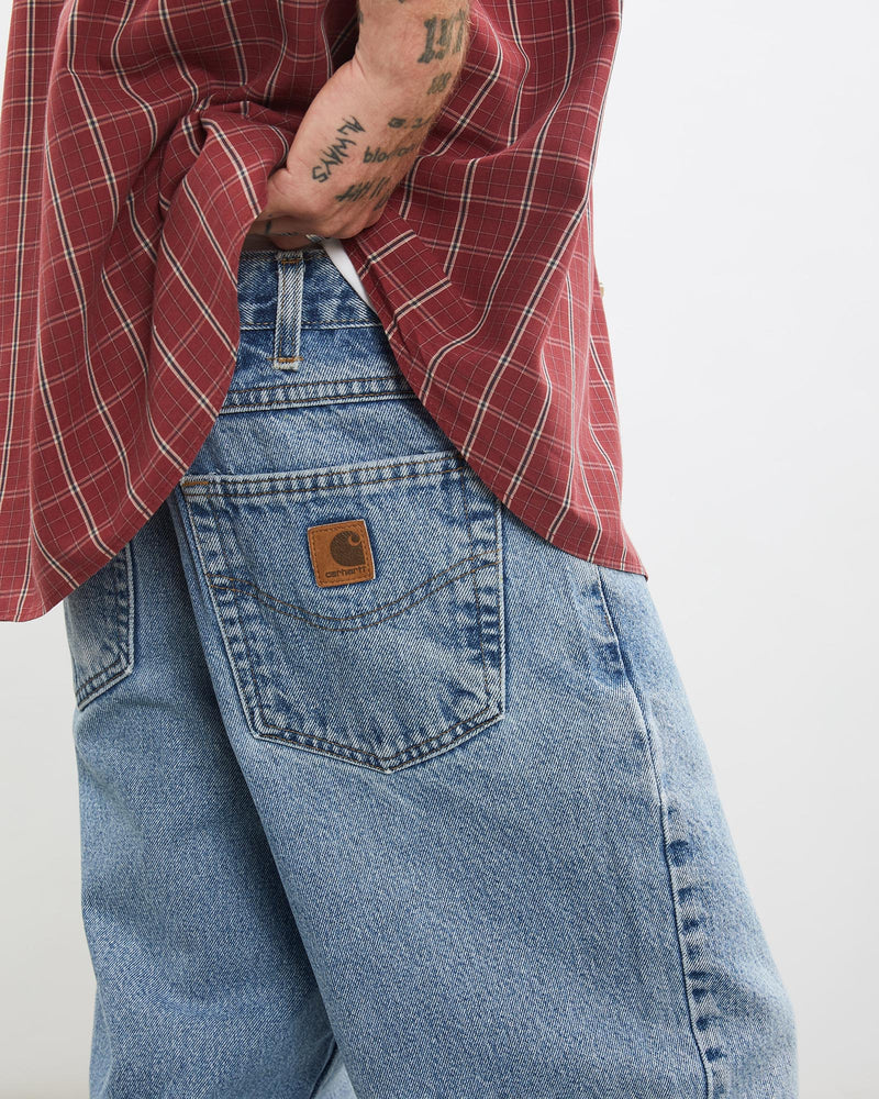 Vintage, Carhartt, Denim, Pants, The Real Deal, size 31", colour Blue, newtown, sydney, australia, thrift store, opshop, preloved, secondhand, sustainable, retro, antique, 70s, 80s, 90s, 2000s, 00s, fashion, clothing, streetwear, trendy, garment, style, boutique, store, shop, archive, sale, cheap, best, top, Pants