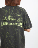 Vintage 1994 United States Navy 'Lightning Strikes' Tee <br>M , The Real Deal , newtown, sydney, australia, thrift store, opshop, preloved, secondhand, sustainable, retro, antique, 70s, 80s, 90s, 2000s, 00s, fashion, clothing, streetwear, trendy, garment, style, boutique, store, shop, archive, sale, cheap, best, top