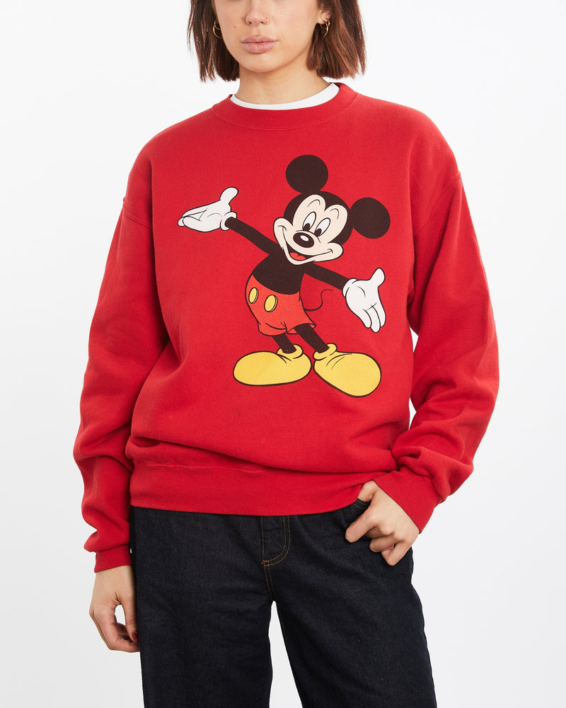 Vintage 90s Disney Mickey Mouse Sweatshirt <br>M , The Real Deal , newtown, sydney, australia, thrift store, opshop, preloved, secondhand, sustainable, retro, antique, 70s, 80s, 90s, 2000s, 00s, fashion, clothing, streetwear, trendy, garment, style, boutique, store, shop, archive, sale, cheap, best, top