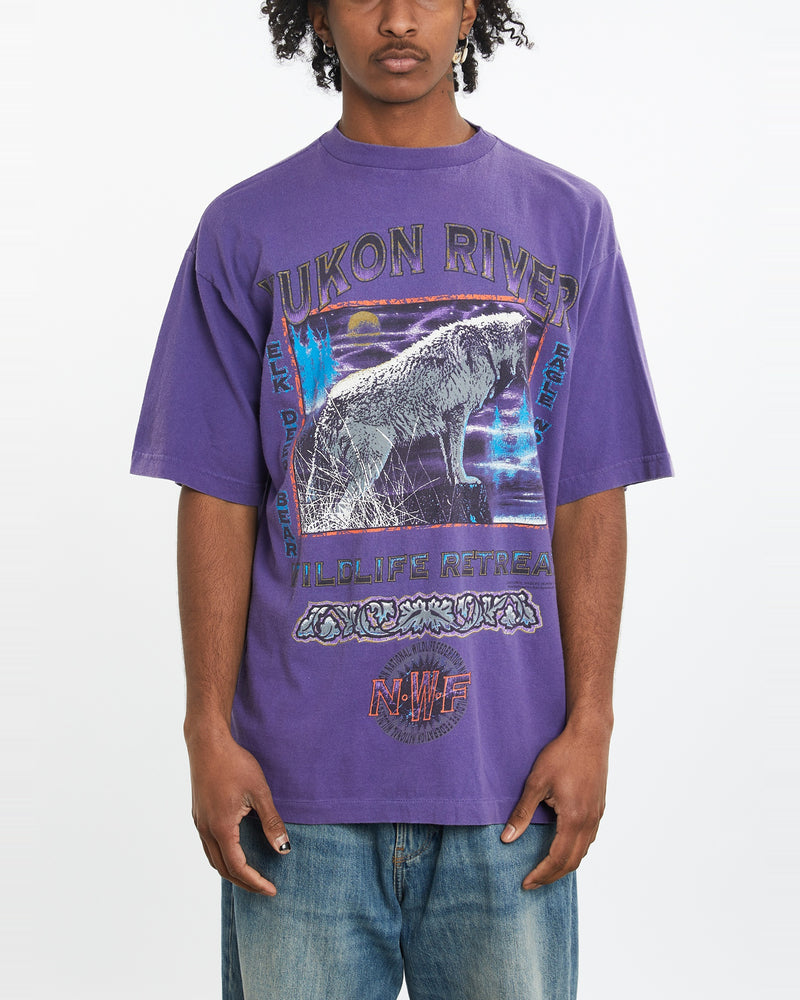 Vintage 90s Yukon River Wolf Wildlife Tee <br>XL