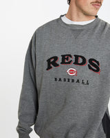 Vintage Puma MLB Cincinnati Reds Sweatshirt <br>XL , The Real Deal , newtown, sydney, australia, thrift store, opshop, preloved, secondhand, sustainable, retro, antique, 70s, 80s, 90s, 2000s, 00s, fashion, clothing, streetwear, trendy, garment, style, boutique, store, shop, archive, sale, cheap, best, top