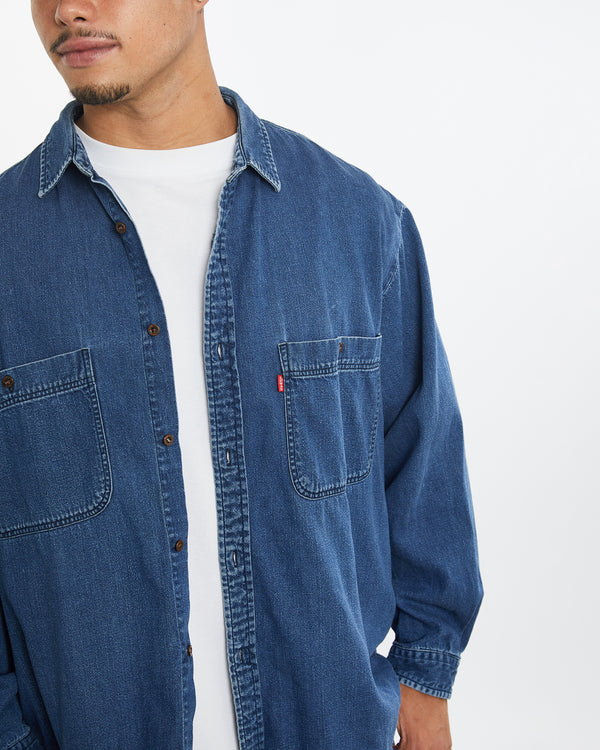 Vintage 90s Levi's Denim Button Up Shirt <br>XL