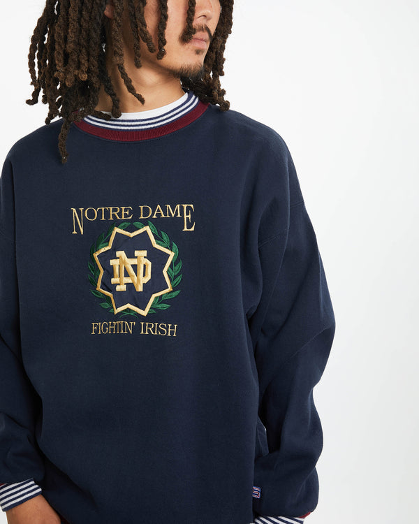 90s NCAA Notre Dame Fighting Irish Sweatshirt <br>L