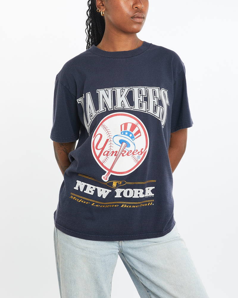 Vintage 1996 MLB New York Yankees Tee <br>M , The Real Deal , newtown, sydney, australia, thrift store, opshop, preloved, secondhand, sustainable, retro, antique, 70s, 80s, 90s, 2000s, 00s, fashion, clothing, streetwear, trendy, garment, style, boutique, store, shop, archive, sale, cheap, best, top