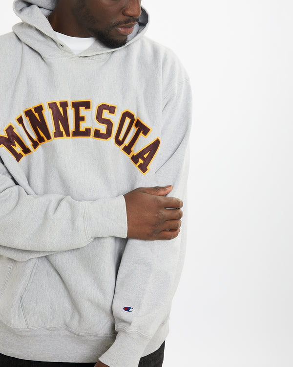 Vintage Champion University of Minnesota Hooded Sweatshirt <br>L , The Real Deal , newtown, sydney, australia, thrift store, opshop, preloved, secondhand, sustainable, retro, antique, 70s, 80s, 90s, 2000s, 00s, fashion, clothing, streetwear, trendy, garment, style, boutique, store, shop, archive, sale, cheap, best, top