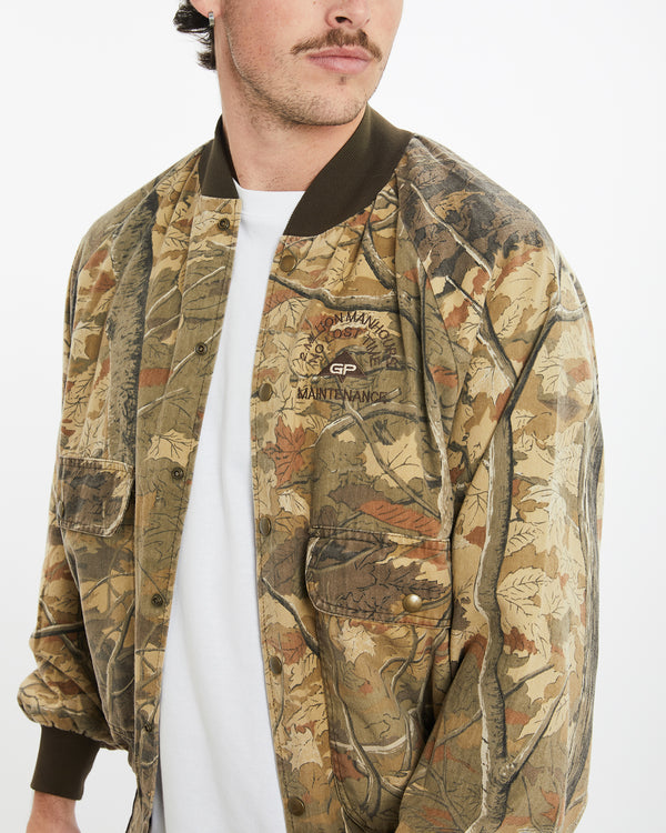 Vintage 90s Realtree Camo Bomber Jacket <br>XL