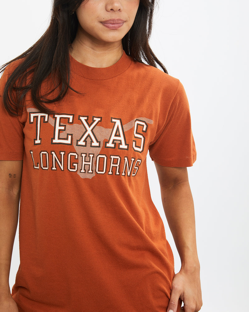 Vintage 80s NCAA Texas Longhorns Tee <br>XS , The Real Deal , newtown, sydney, australia, thrift store, opshop, preloved, secondhand, sustainable, retro, antique, 70s, 80s, 90s, 2000s, 00s, fashion, clothing, streetwear, trendy, garment, style, boutique, store, shop, archive, sale, cheap, best, top