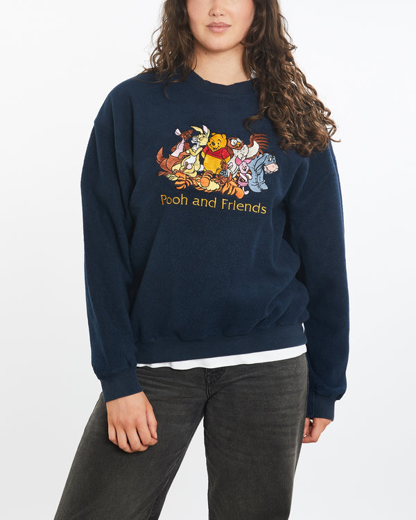 Vintage 90s Disney Winnie The Pooh Fleece Sweatshirt <br>M , The Real Deal , newtown, sydney, australia, thrift store, opshop, preloved, secondhand, sustainable, retro, antique, 70s, 80s, 90s, 2000s, 00s, fashion, clothing, streetwear, trendy, garment, style, boutique, store, shop, archive, sale, cheap, best, top