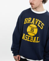 Vintage 90s Braves Baseball Sweatshirt <br>L