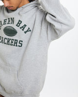 Vintage Reebok NFL Green Bay Packers Hooded Sweatshirt <br>M , The Real Deal , newtown, sydney, australia, thrift store, opshop, preloved, secondhand, sustainable, retro, antique, 70s, 80s, 90s, 2000s, 00s, fashion, clothing, streetwear, trendy, garment, style, boutique, store, shop, archive, sale, cheap, best, top