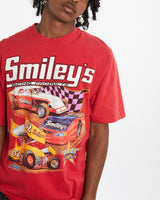 Vintage Smiley's Racing Tee <br>L , The Real Deal , newtown, sydney, australia, thrift store, opshop, preloved, secondhand, sustainable, retro, antique, 70s, 80s, 90s, 2000s, 00s, fashion, clothing, streetwear, trendy, garment, style, boutique, store, shop, archive, sale, cheap, best, top