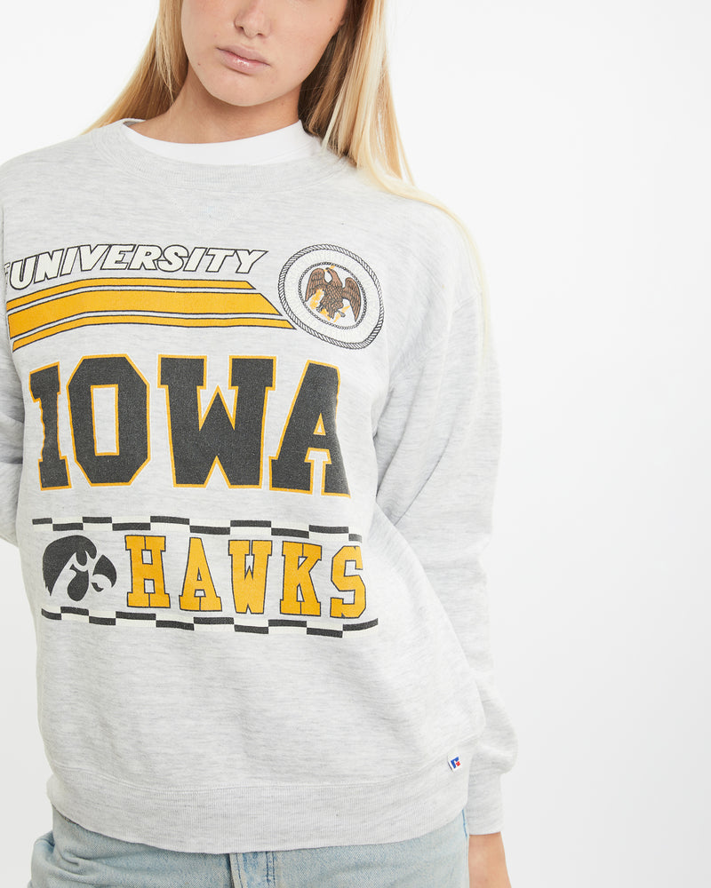 Vintage 90s Russell Athletic NCAA University of Iowa Hawkeyes Sweatshirt <br>M , The Real Deal , newtown, sydney, australia, thrift store, opshop, preloved, secondhand, sustainable, retro, antique, 70s, 80s, 90s, 2000s, 00s, fashion, clothing, streetwear, trendy, garment, style, boutique, store, shop, archive, sale, cheap, best, top