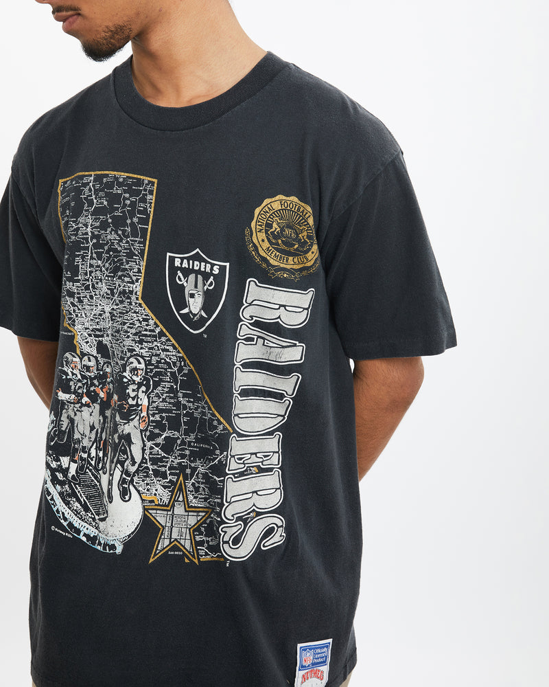 Vintage 90s NFL Los Angeles Raiders Tee <br>M , The Real Deal , newtown, sydney, australia, thrift store, opshop, preloved, secondhand, sustainable, retro, antique, 70s, 80s, 90s, 2000s, 00s, fashion, clothing, streetwear, trendy, garment, style, boutique, store, shop, archive, sale, cheap, best, top