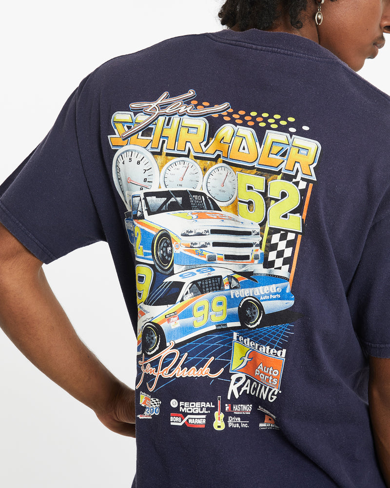 Vintage Ken Schrader Racing Tee <br>L , The Real Deal , newtown, sydney, australia, thrift store, opshop, preloved, secondhand, sustainable, retro, antique, 70s, 80s, 90s, 2000s, 00s, fashion, clothing, streetwear, trendy, garment, style, boutique, store, shop, archive, sale, cheap, best, top