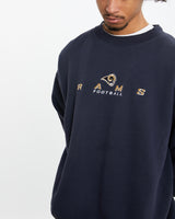 Vintage 90s NFL St. Louis Rams Sweatshirt <br>M , The Real Deal , newtown, sydney, australia, thrift store, opshop, preloved, secondhand, sustainable, retro, antique, 70s, 80s, 90s, 2000s, 00s, fashion, clothing, streetwear, trendy, garment, style, boutique, store, shop, archive, sale, cheap, best, top